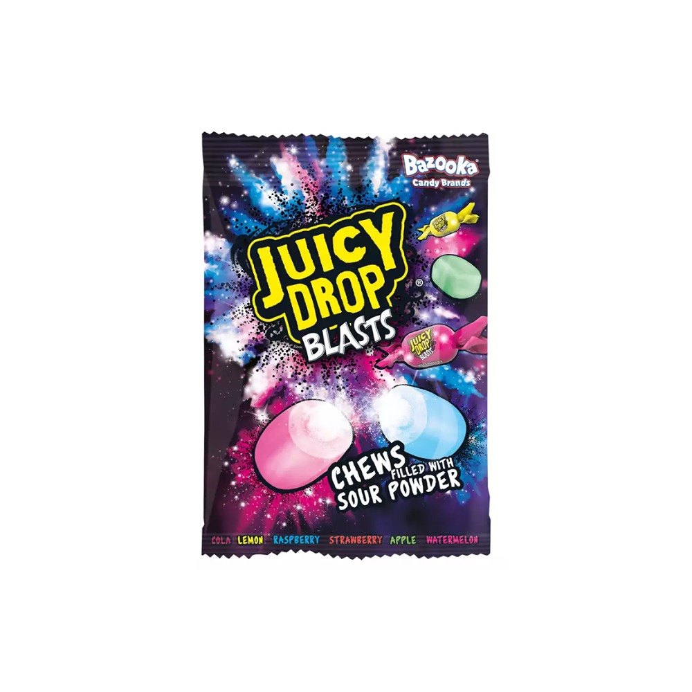Bazooka Juicy Drop Blasts Candy 45GM Pack of 4