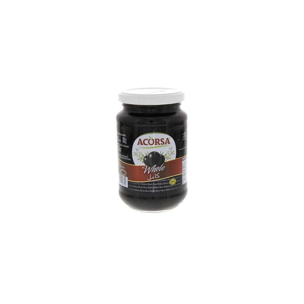 ACORSA Whole Black Olives 200GM Pack of 4