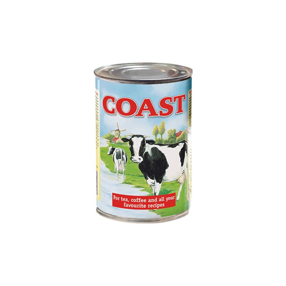 COAST Evaporated Milk 405ml - Creamy Full Cream Canned Milk for Tea, Coffee, Cooking, Baking & Desserts