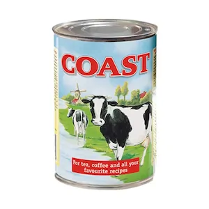 COAST Evaporated Milk 405ml - Creamy Full Cream Canned Milk for Tea, Coffee, Cooking, Baking & Desserts