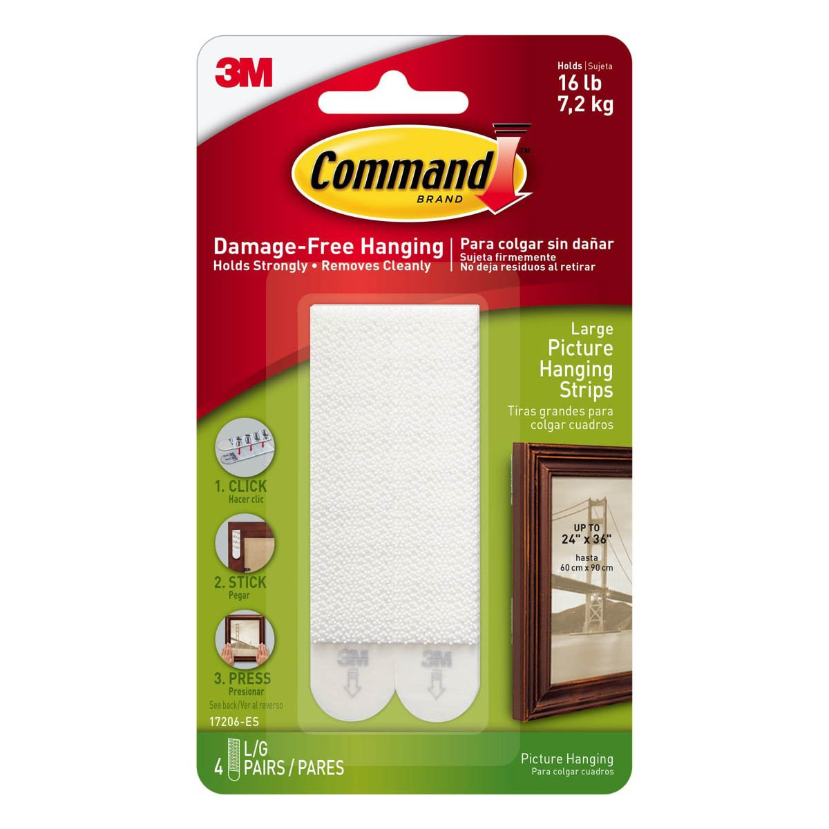 3M Command Large Picture Hanging Strips Piece