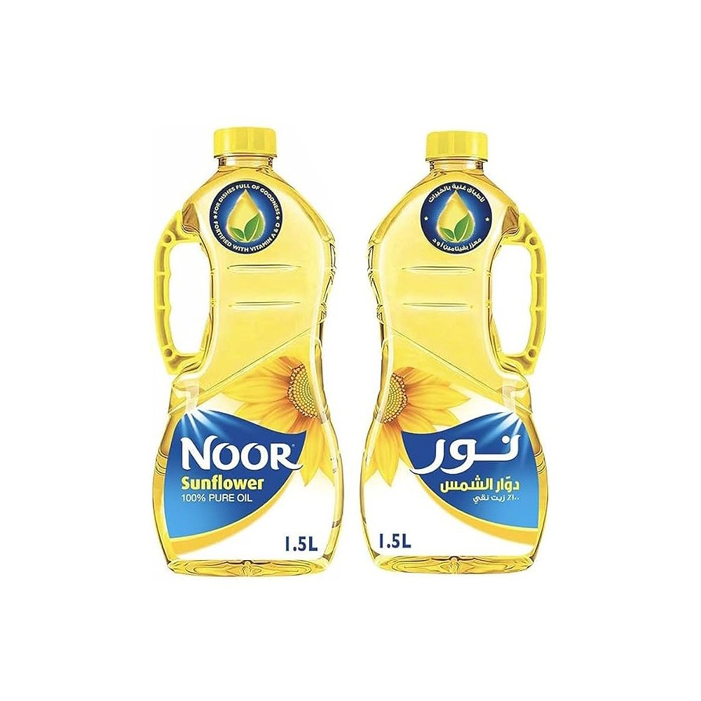 Noor Sunflower Oil 1.5L x 2 – Value Twin Pack
