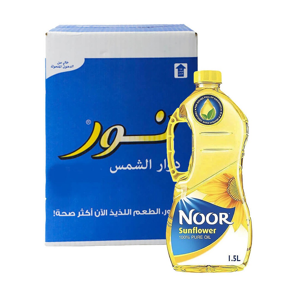 NOOR Sunflower Oil 1.5 Liter Pack of 4