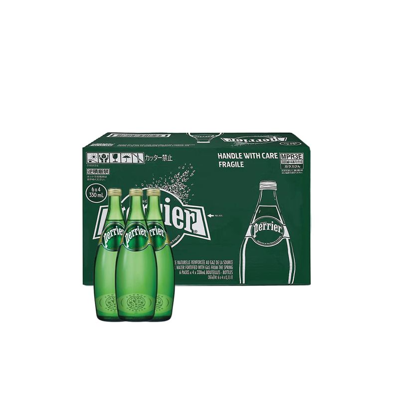 Perrier Carbonated Mineral Water 330ml – Pack of 24