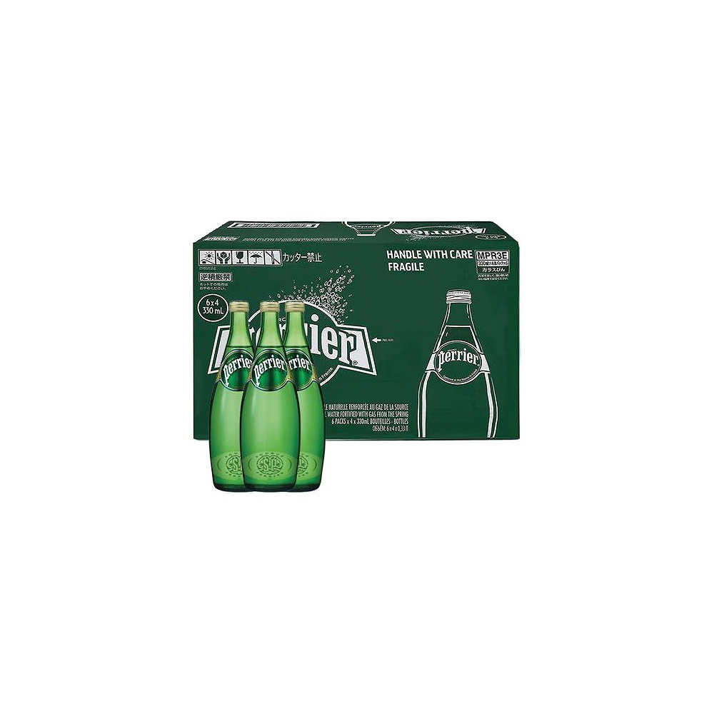 Perrier Carbonated Mineral Water 330ml – Pack of 24