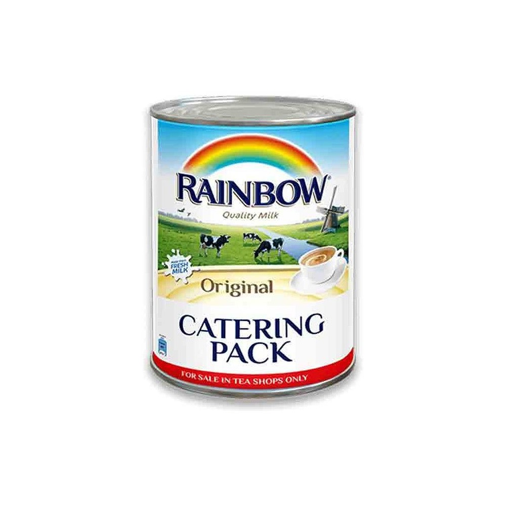 RAINBOW Catering Milk Liquid 410ml - Premium Full Cream Dairy Milk for Food Service, Coffee, Tea & Culinary Use
