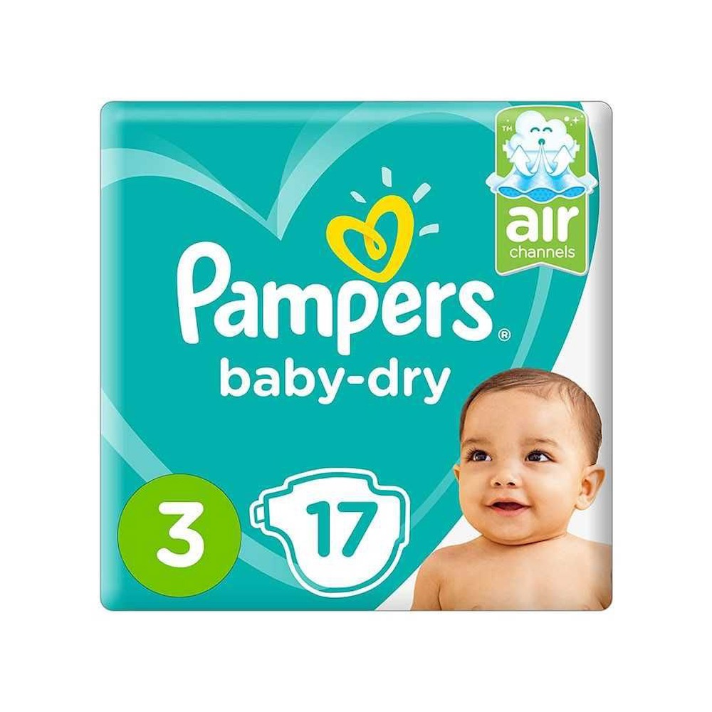 Pampers Dry Diapers Size 3, 6-11kg 17pcs