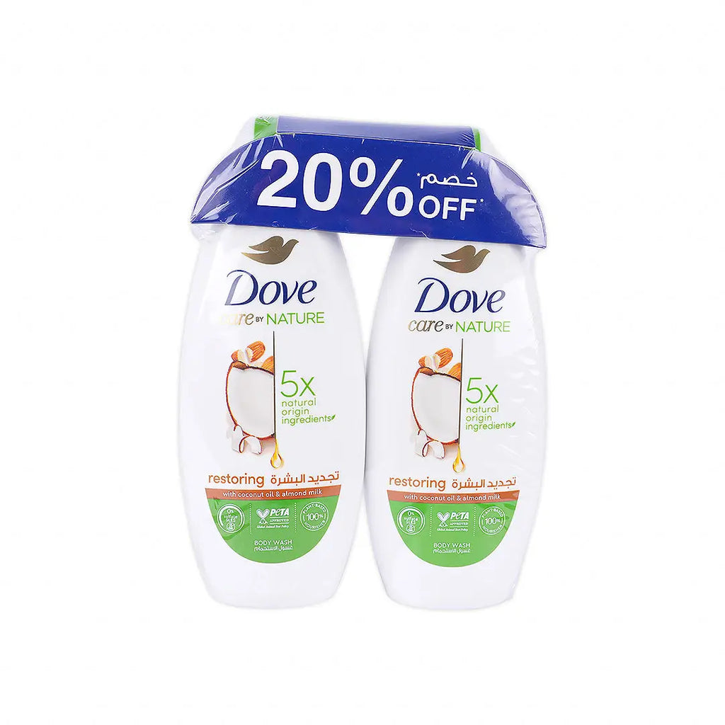 DOVE Shower Gel Restoring 2x250ML Carton Pack of 6