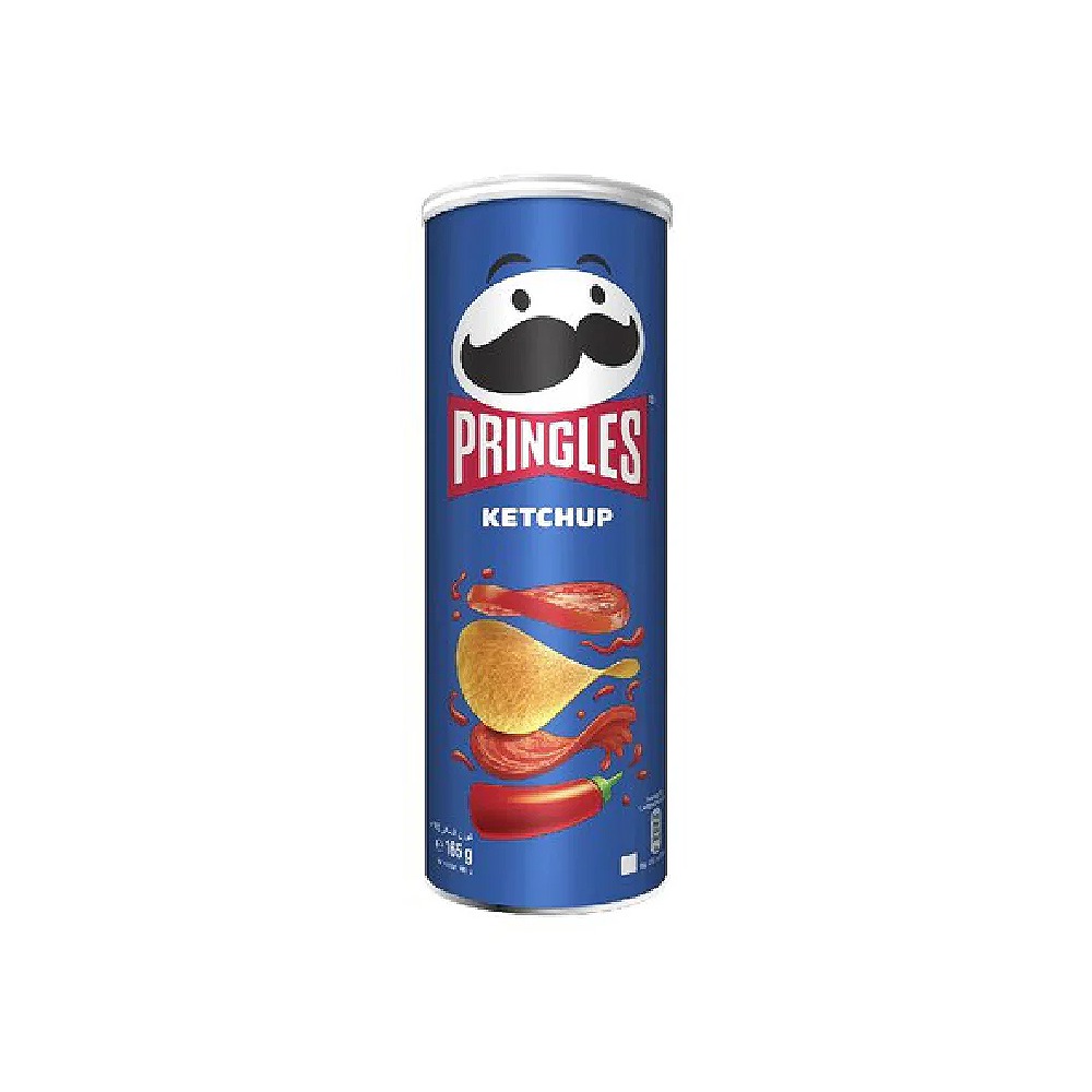 Pringles Ketchup Flavor Potato Crisps 165g Large Can Tangy Tomato Snack Chips for Retail & Wholesale