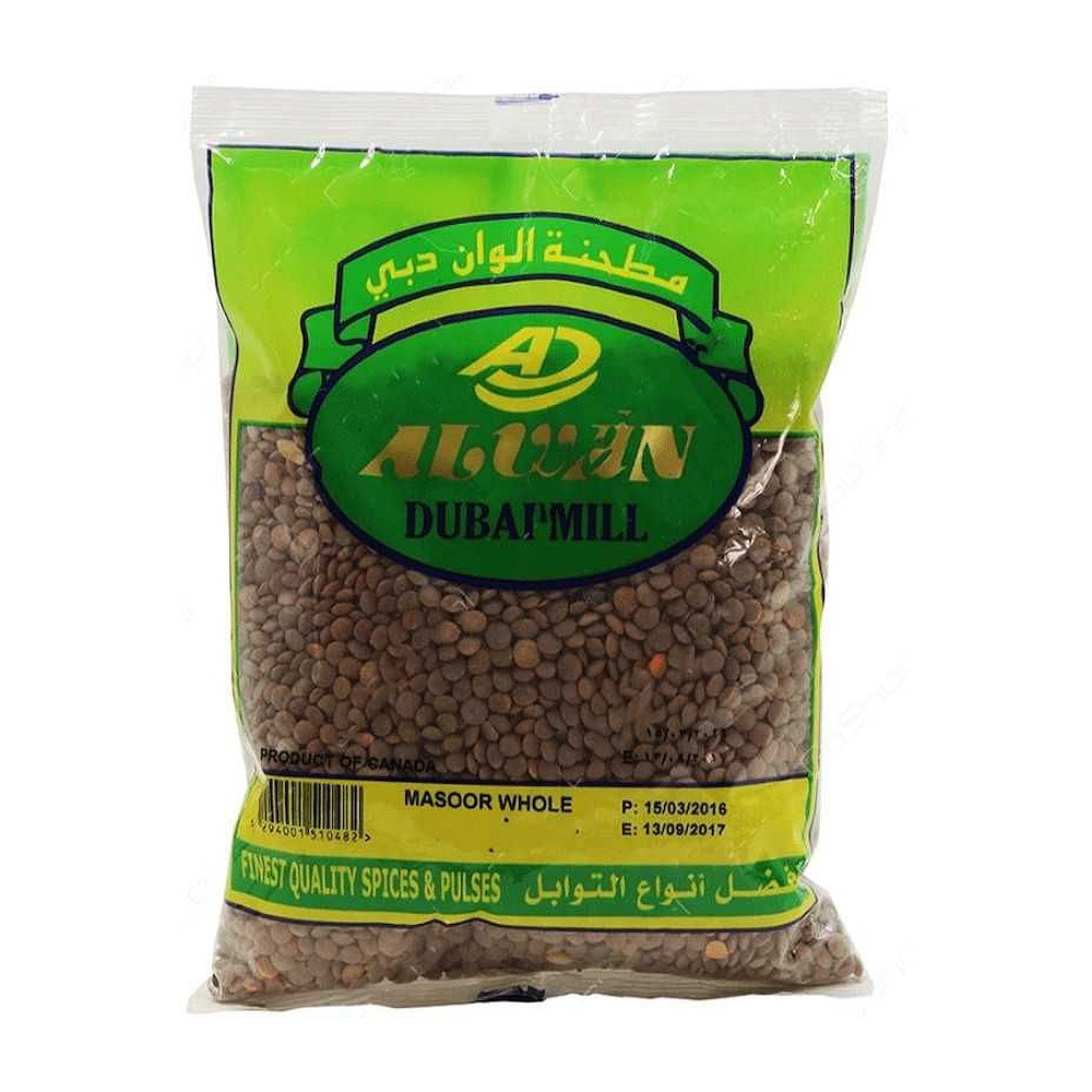 Alwan Whole Masoor Dal 1kg – Red Lentils