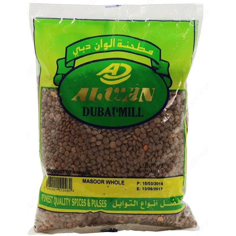 Alwan Whole Masoor Dal 1kg – Red Lentils
